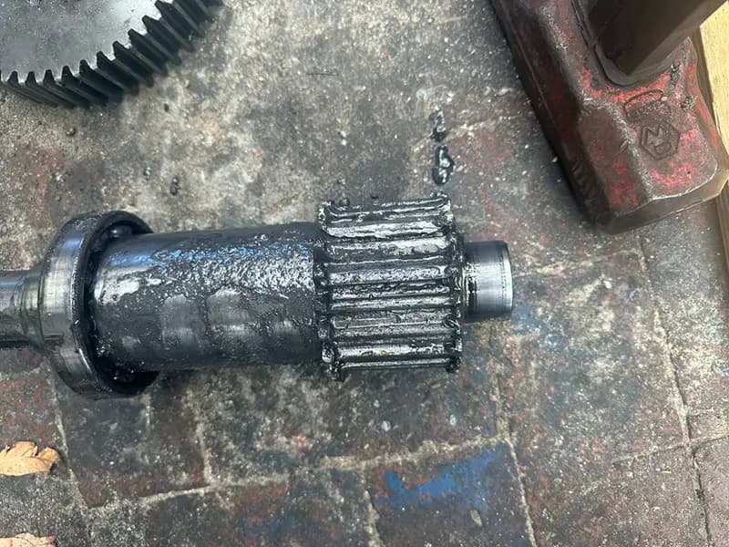 Bearing raceways inspected for pitting and wear; replaced as needed.