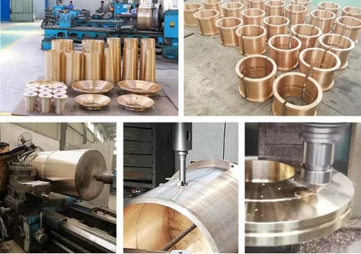 Completed bushings laid out for final inspection and quality control.